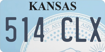 KS license plate 514CLX