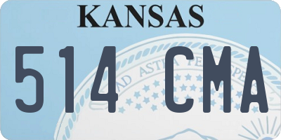 KS license plate 514CMA
