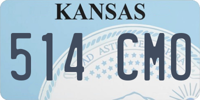 KS license plate 514CMO