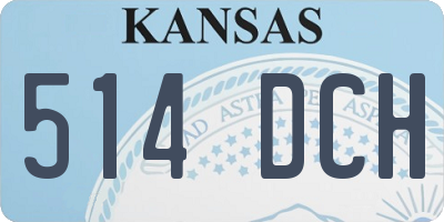 KS license plate 514DCH