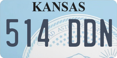KS license plate 514DDN