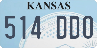 KS license plate 514DDO