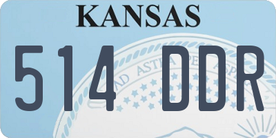 KS license plate 514DDR