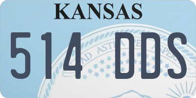 KS license plate 514DDS