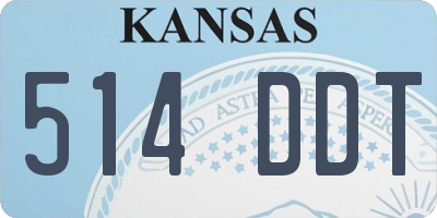 KS license plate 514DDT