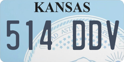 KS license plate 514DDV