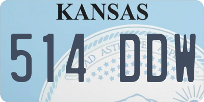 KS license plate 514DDW