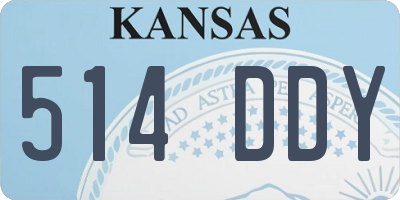KS license plate 514DDY