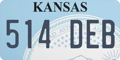 KS license plate 514DEB