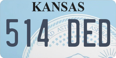 KS license plate 514DED