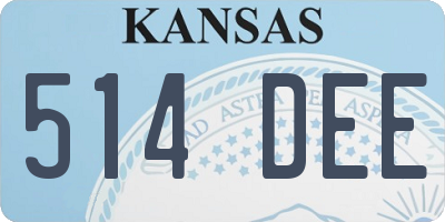 KS license plate 514DEE