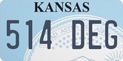 KS license plate 514DEG