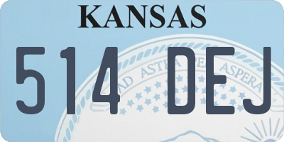 KS license plate 514DEJ