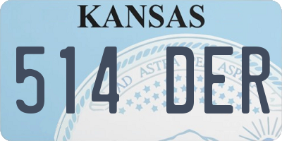 KS license plate 514DER