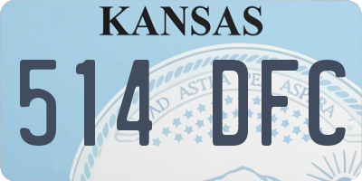 KS license plate 514DFC
