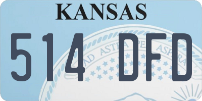 KS license plate 514DFD