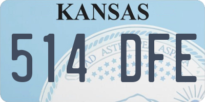 KS license plate 514DFE