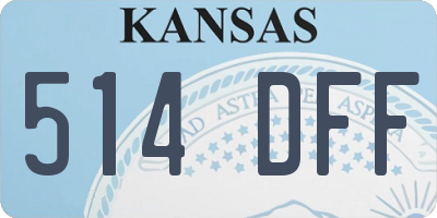 KS license plate 514DFF