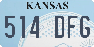 KS license plate 514DFG