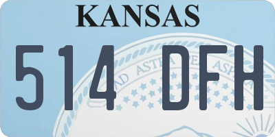 KS license plate 514DFH
