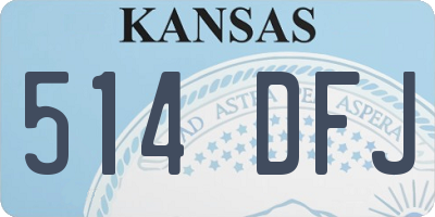 KS license plate 514DFJ