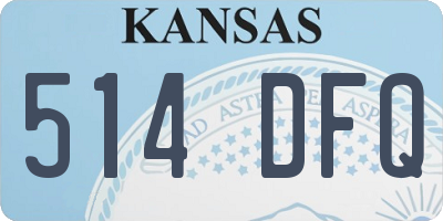 KS license plate 514DFQ
