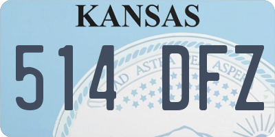 KS license plate 514DFZ
