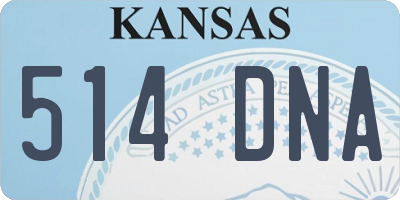 KS license plate 514DNA