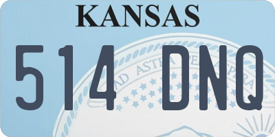 KS license plate 514DNQ