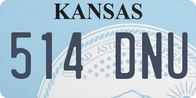 KS license plate 514DNU