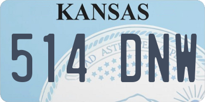 KS license plate 514DNW