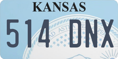 KS license plate 514DNX