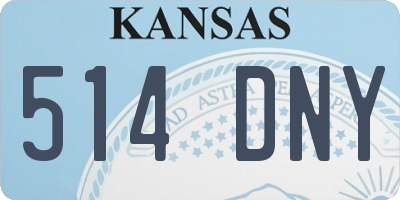 KS license plate 514DNY