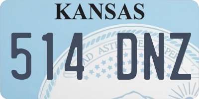 KS license plate 514DNZ