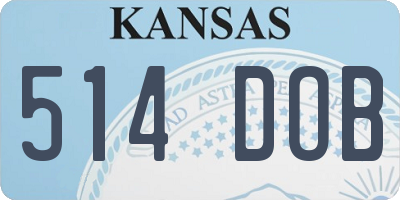 KS license plate 514DOB