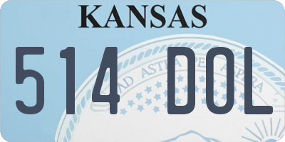 KS license plate 514DOL