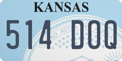 KS license plate 514DOQ