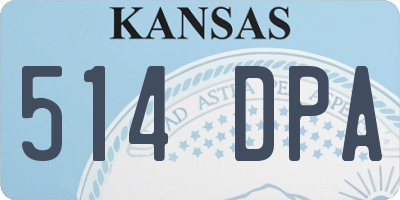 KS license plate 514DPA