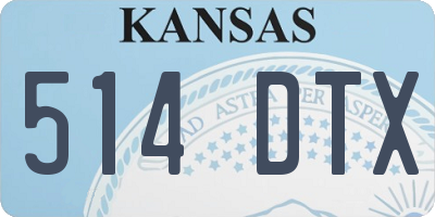 KS license plate 514DTX