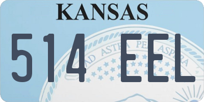 KS license plate 514EEL