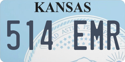 KS license plate 514EMR