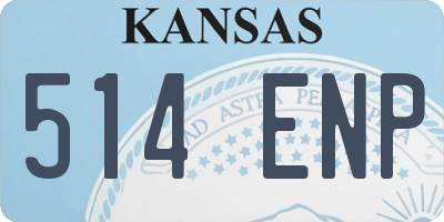 KS license plate 514ENP