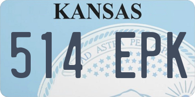 KS license plate 514EPK