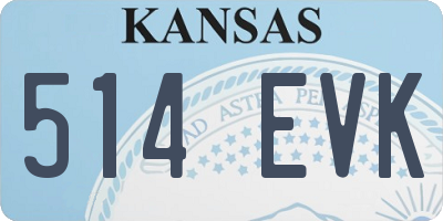 KS license plate 514EVK
