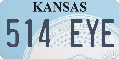 KS license plate 514EYE