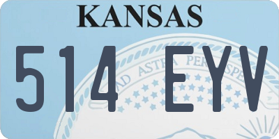 KS license plate 514EYV