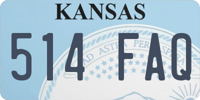 KS license plate 514FAQ