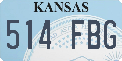 KS license plate 514FBG