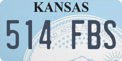 KS license plate 514FBS