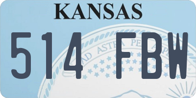 KS license plate 514FBW
